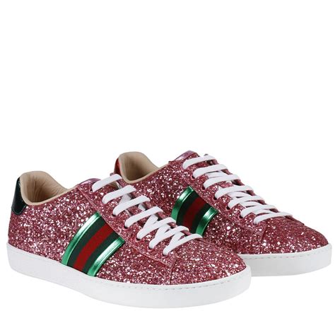 pink sneakers Gucci shoes